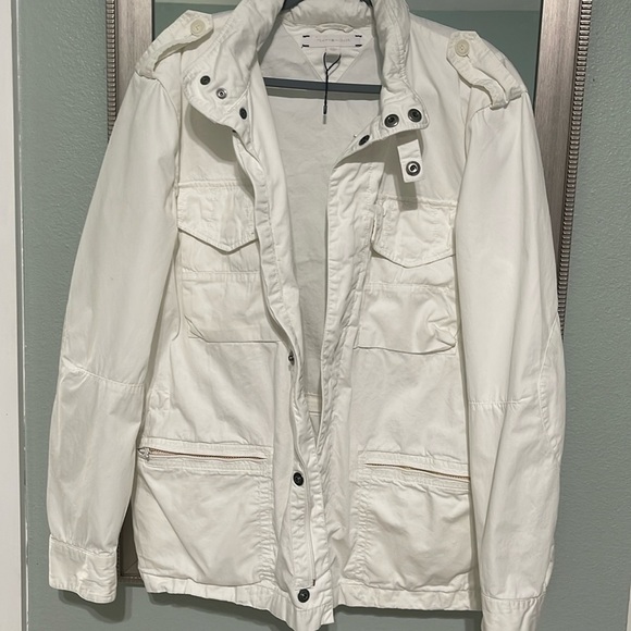 Tommy Hilfiger Other - Tommy Hilfiger men’s white field cargo military jacket hooded size XL